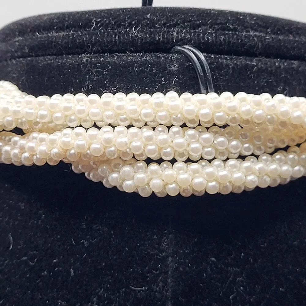 Extra Long Simulated Pearl Belt Bolo Lariat 57in